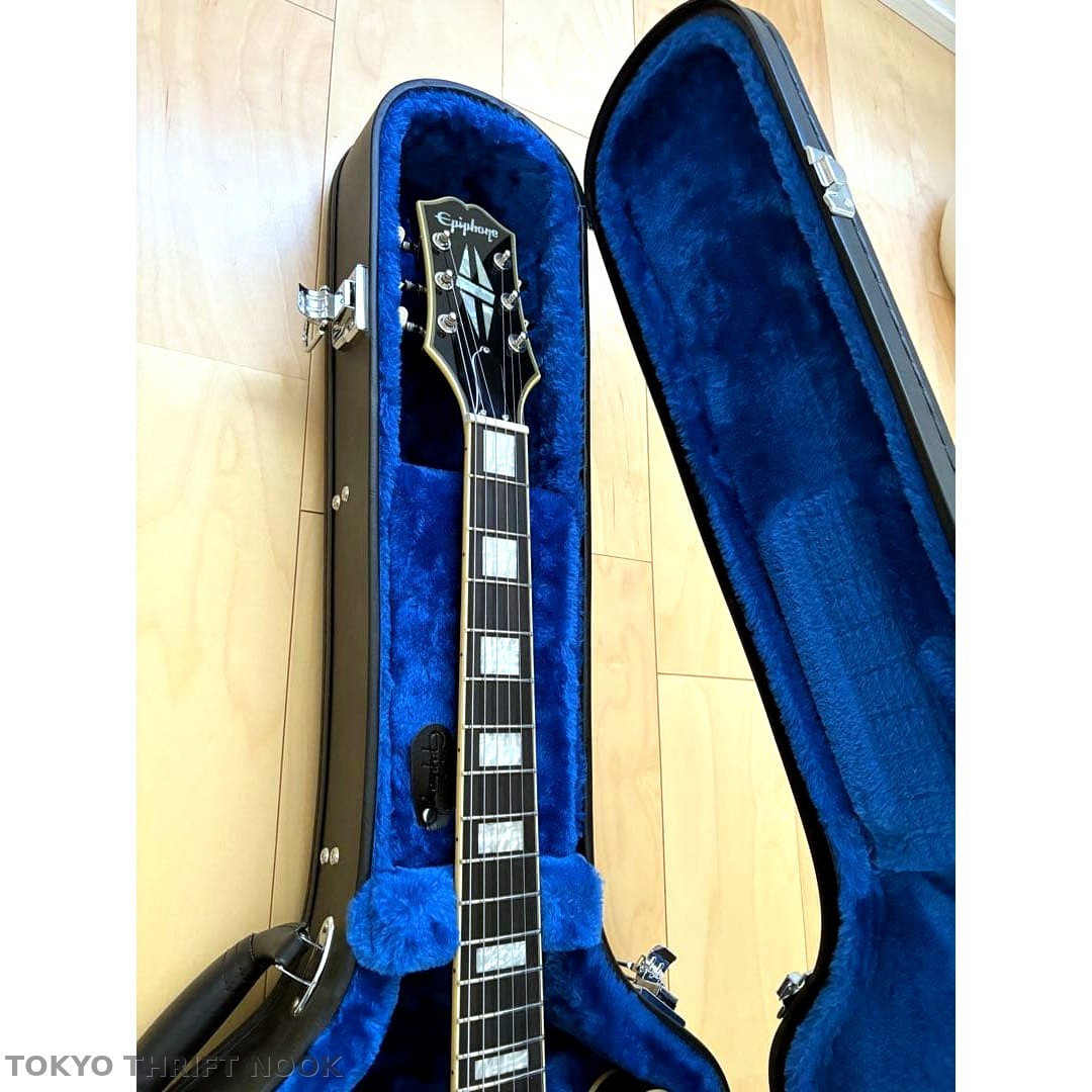 [Excellent] Epiphone Shinichi Ubukata ES-355 Semi-Hollow Black w/ Hard Case