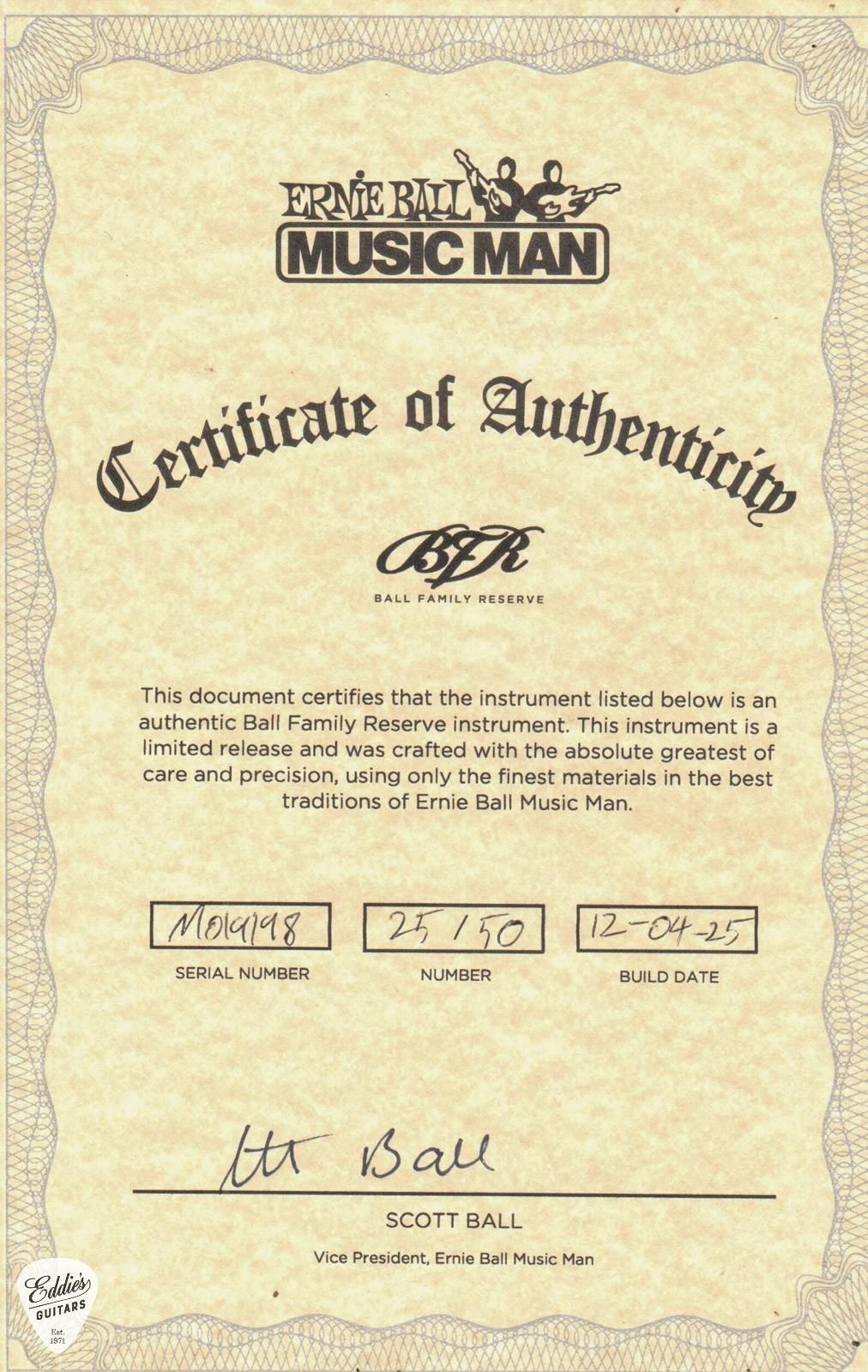Ernie Ball Music Man BFR Majesty 7 – Blue Ink #25/50