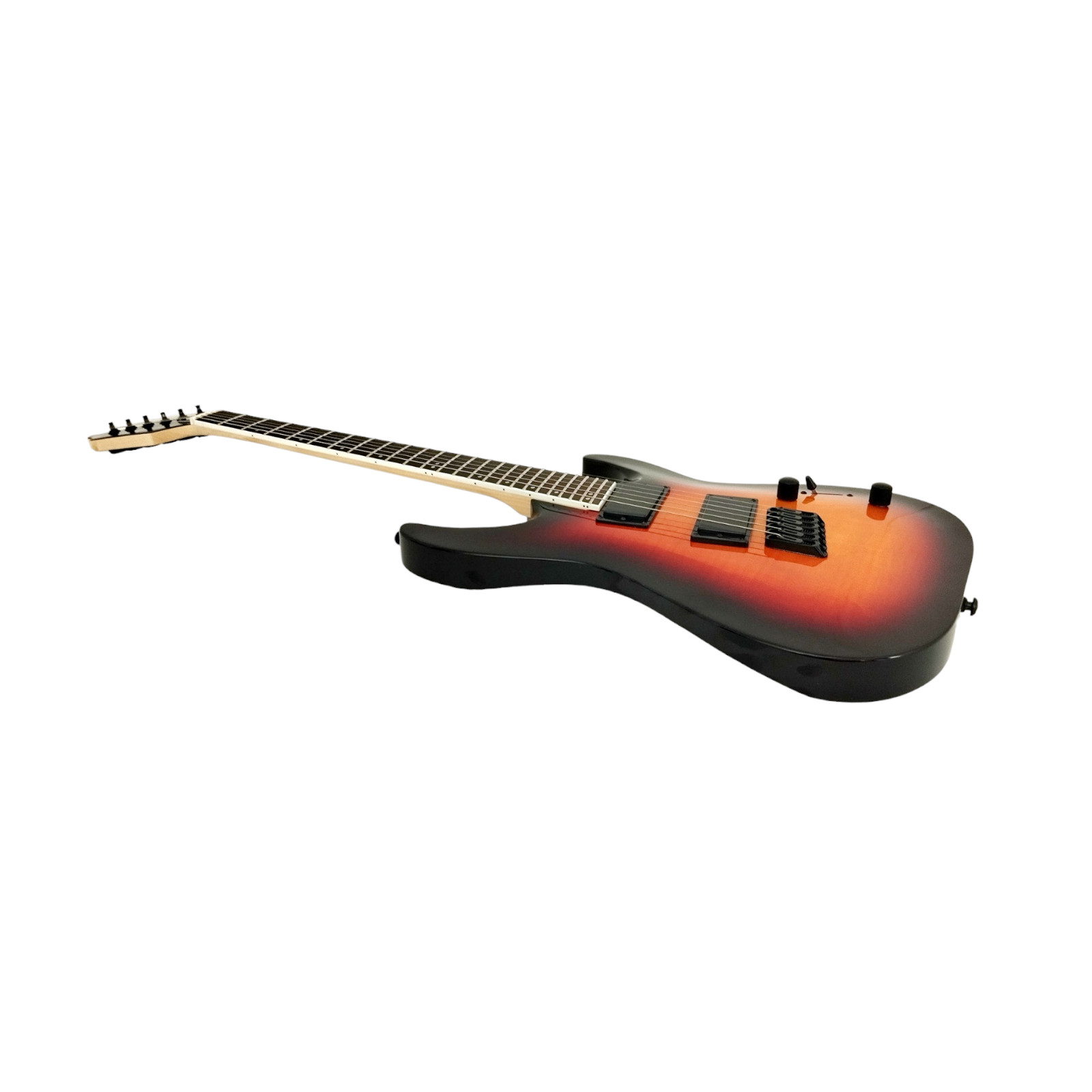 Haze 6FFTAM Trans Amber Fanned-Fret 6-String Electric Guitar + Free Gig Bag