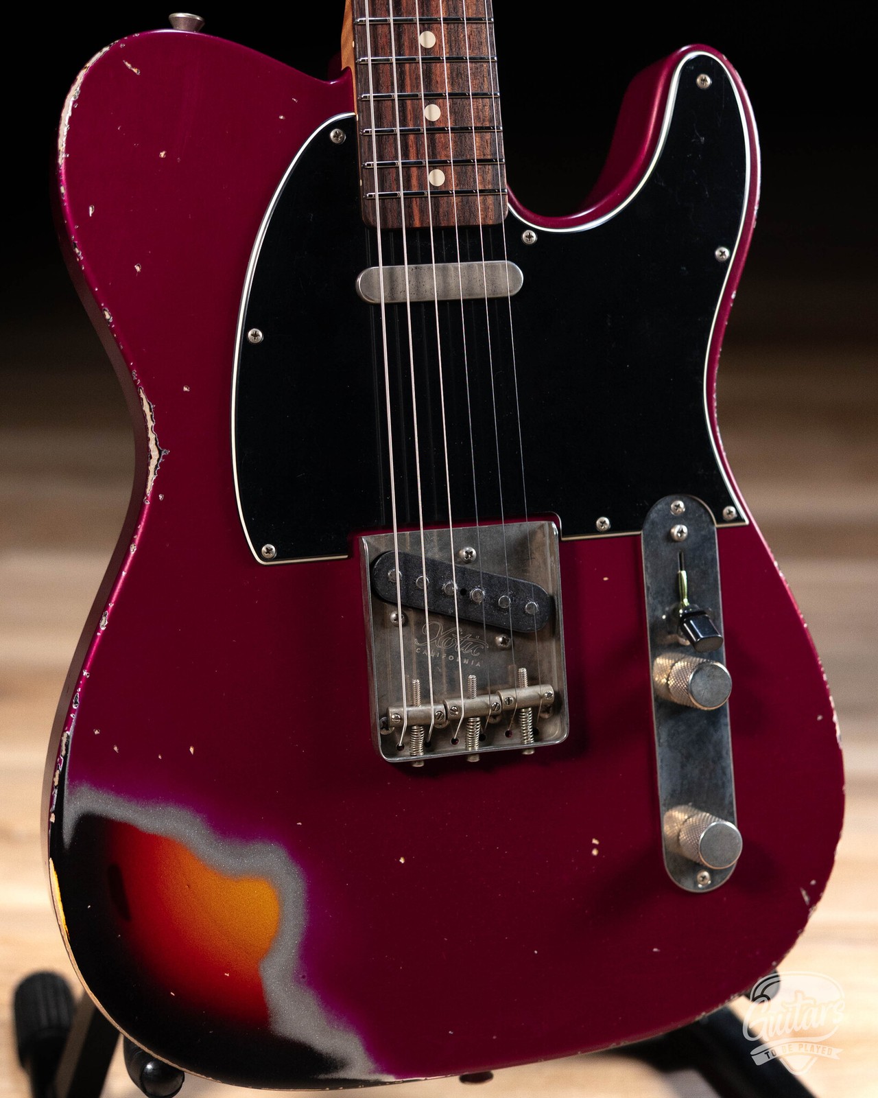 Xotic XTC-1 Alder T-Style w/ Flame Maple Neck & Rosewood – Candy Violet / 3TSB