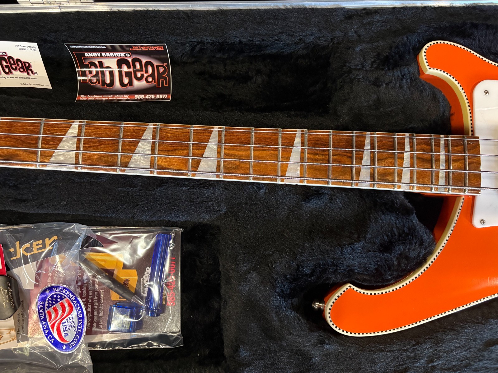 Rickenbacker 4003 OrangeGlo Custom Shop ANDY BABIUK’S FAB GEAR #7 of 30 MINT