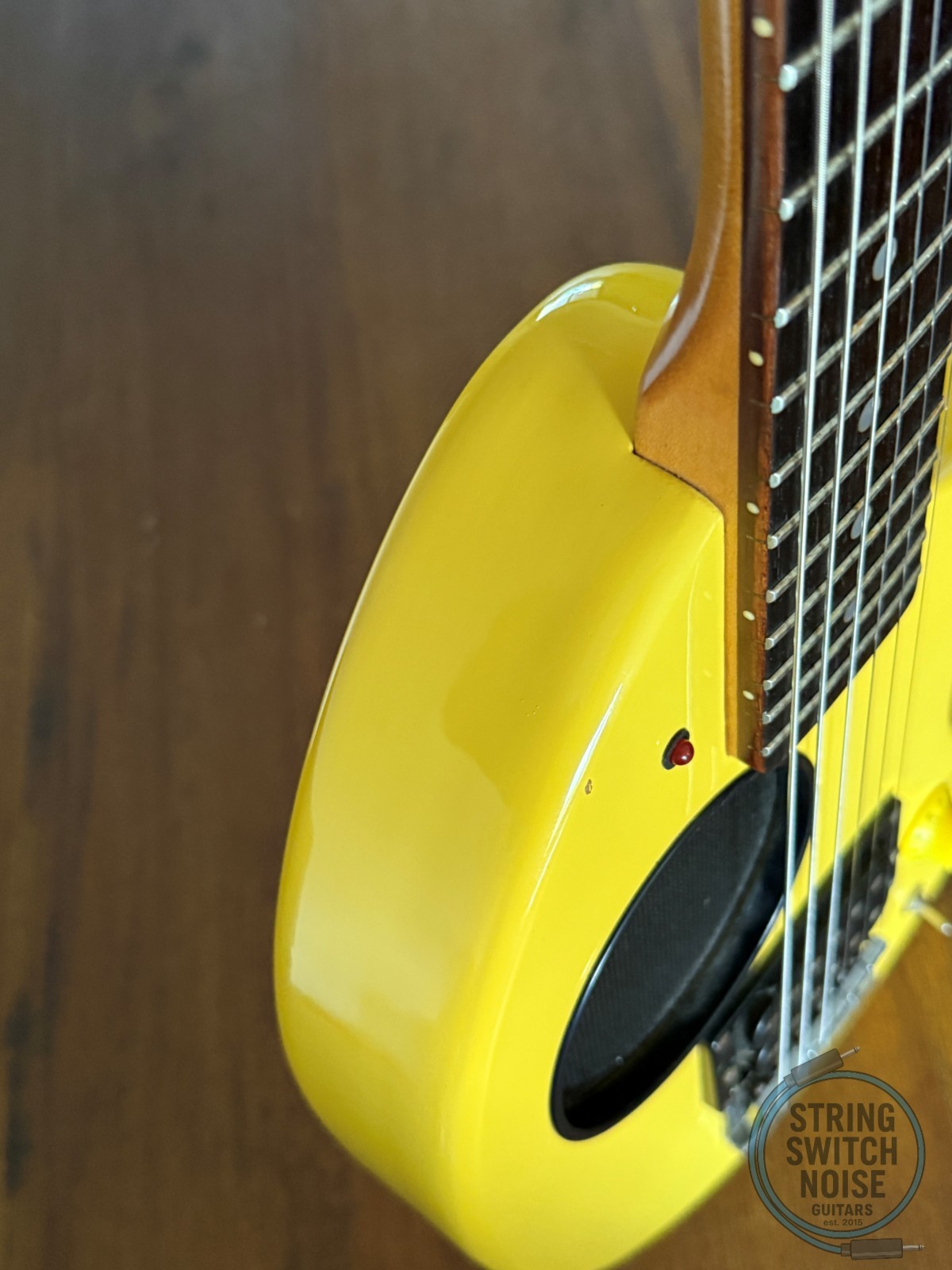 Fernandes ZO-3, Graffiti Yellow, 2000s Nomad Travel Guitar, w/Onboard Speaker