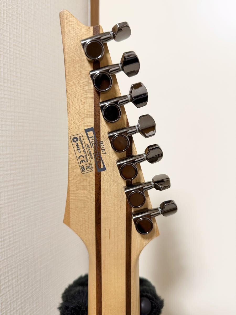 Ibanez RGA7 Black 7 String Guitar EMG MOD 3.81kg 2010