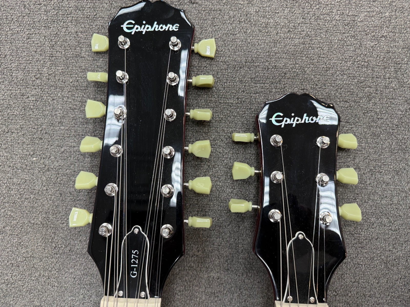 Epiphone G-1275 Double Neck Electric Guitar Cherry w/Original Case EXCELLENT! –