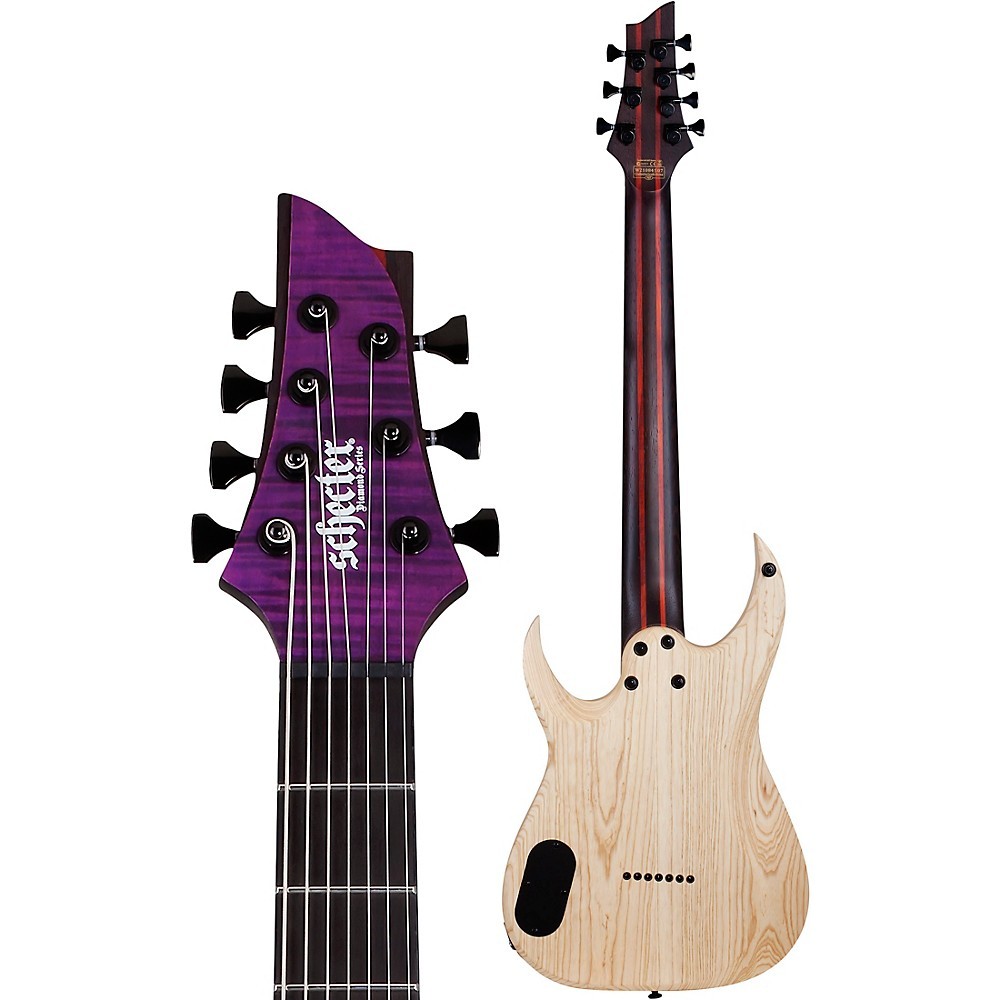 Schecter Guitar Research John Browne Tao7 Electric Guitar Satin Trans Purple