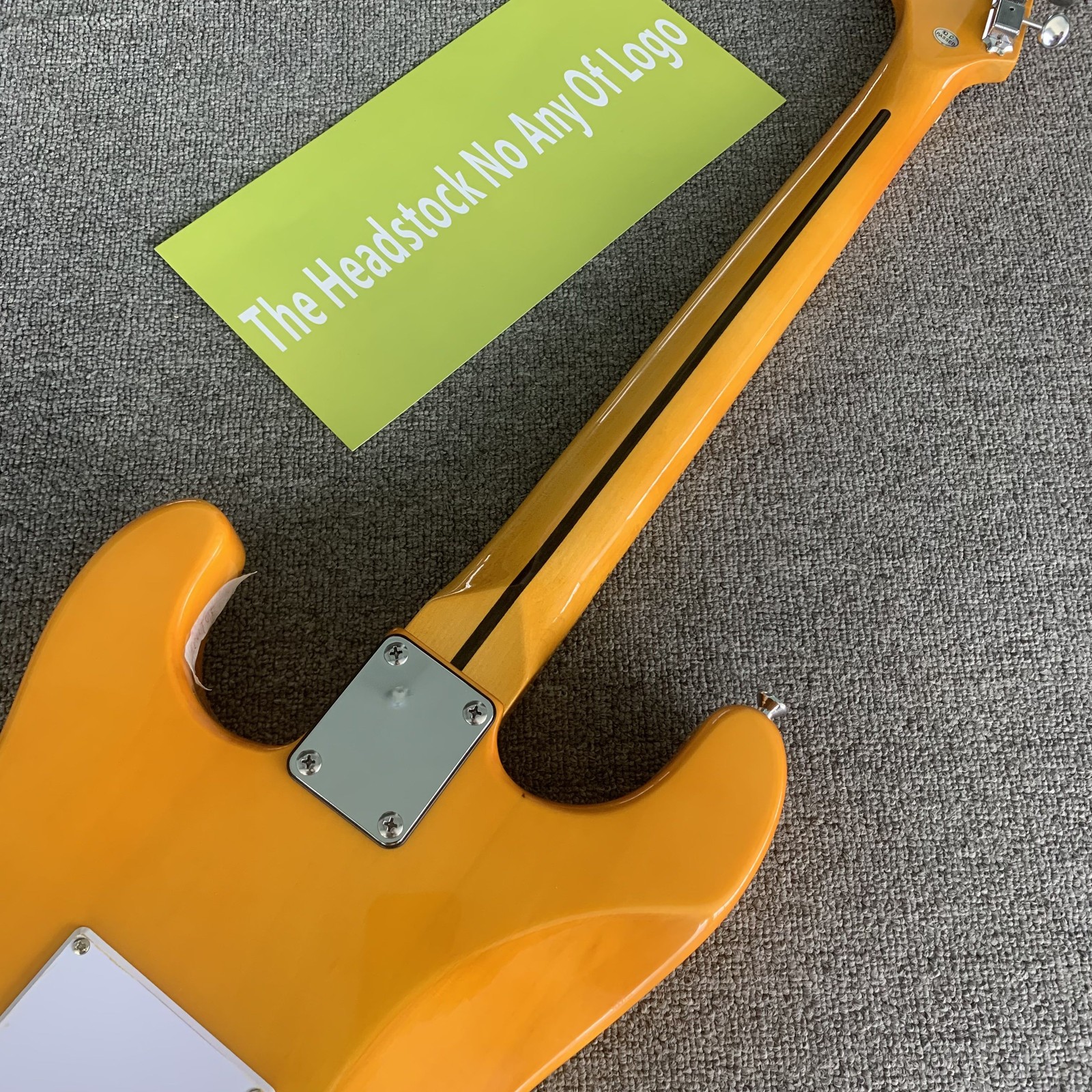 Yellow 21 frets Solid Body Electric Guitar Stainless Fret Chrome part SSS pickup