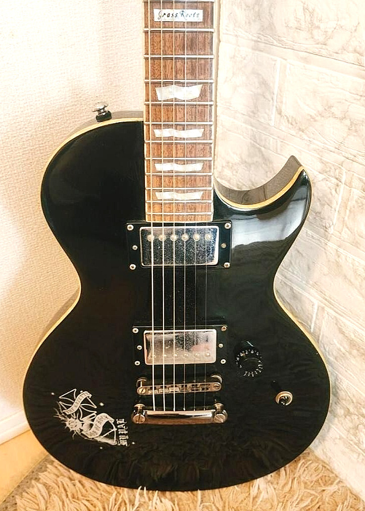 GrassRoots HELLION G-U-65 Black Gazette Uruha Vkei Gothic 2008 Rare Guitar Japan
