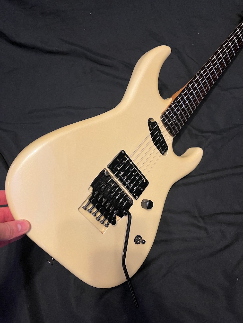 Rare 1991 Vintage ESP M-1 Guitar H/S in Pearl White W/Case Queensryche Vibe!