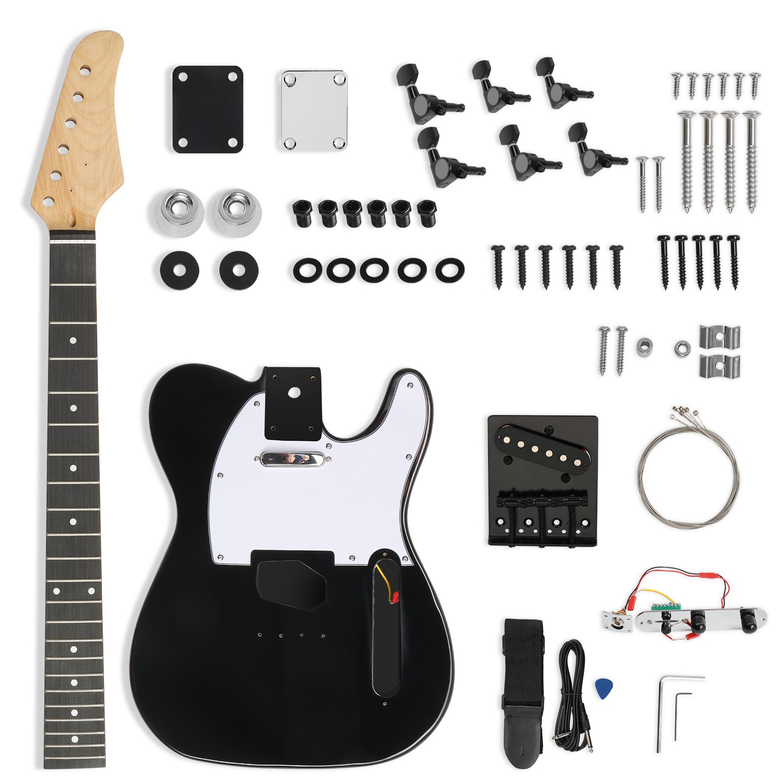 New DIY 6 String TL Style Electric Guitar Kits with Mahogany Body US