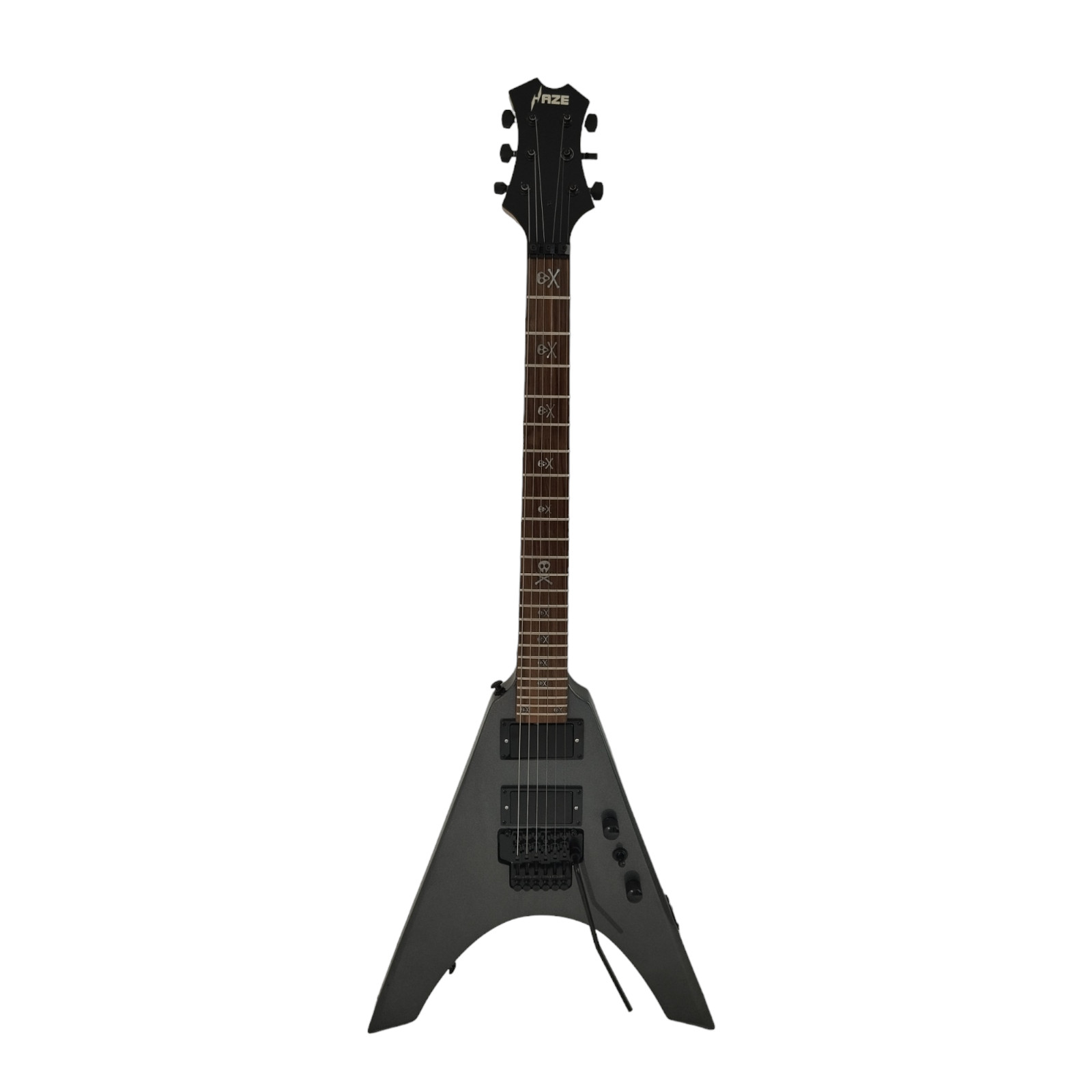 Haze HSFV 1940-J, Solidwood Gun Metal Grey, 6-String Electric Guitar