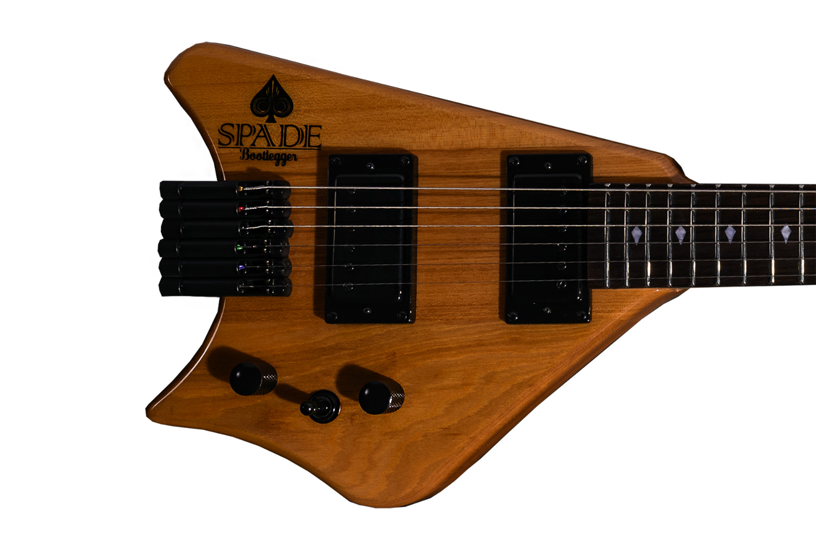 Bootlegger Guitar Honey Color Spade Headless Gibson Short Scale 24.75″ with Case