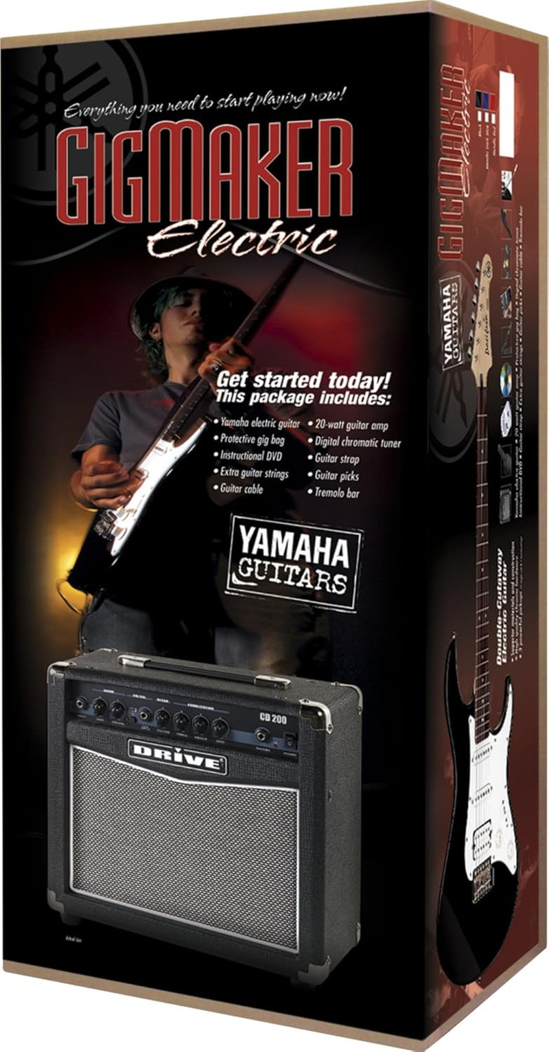 Gigmaker EG Electric Guitar Pack with Amplifier, Gig Bag, Tuner, Cable, Strap an