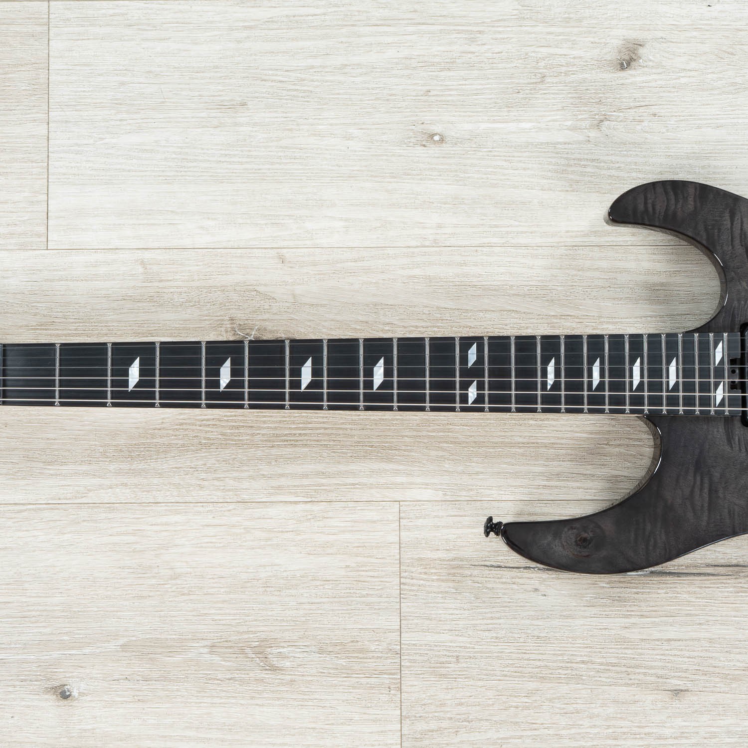 Mint Legator N6SS Ninja 6 Super Shred Guitar, Ebony Fretb, High Gloss Blk Burl