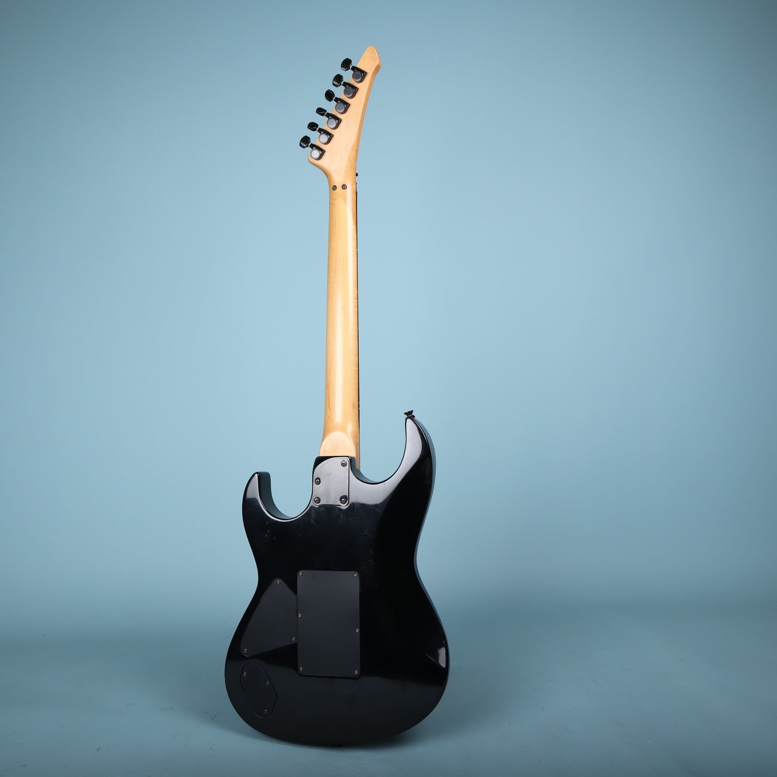 1989 Squier FR-212 Floyd Rose II Black Korea Reverse Headstock RARE HM