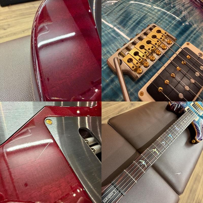 P.R.S. Wood Library Custom 24-08 10Top Rose Neck Aquableux Purple Burst