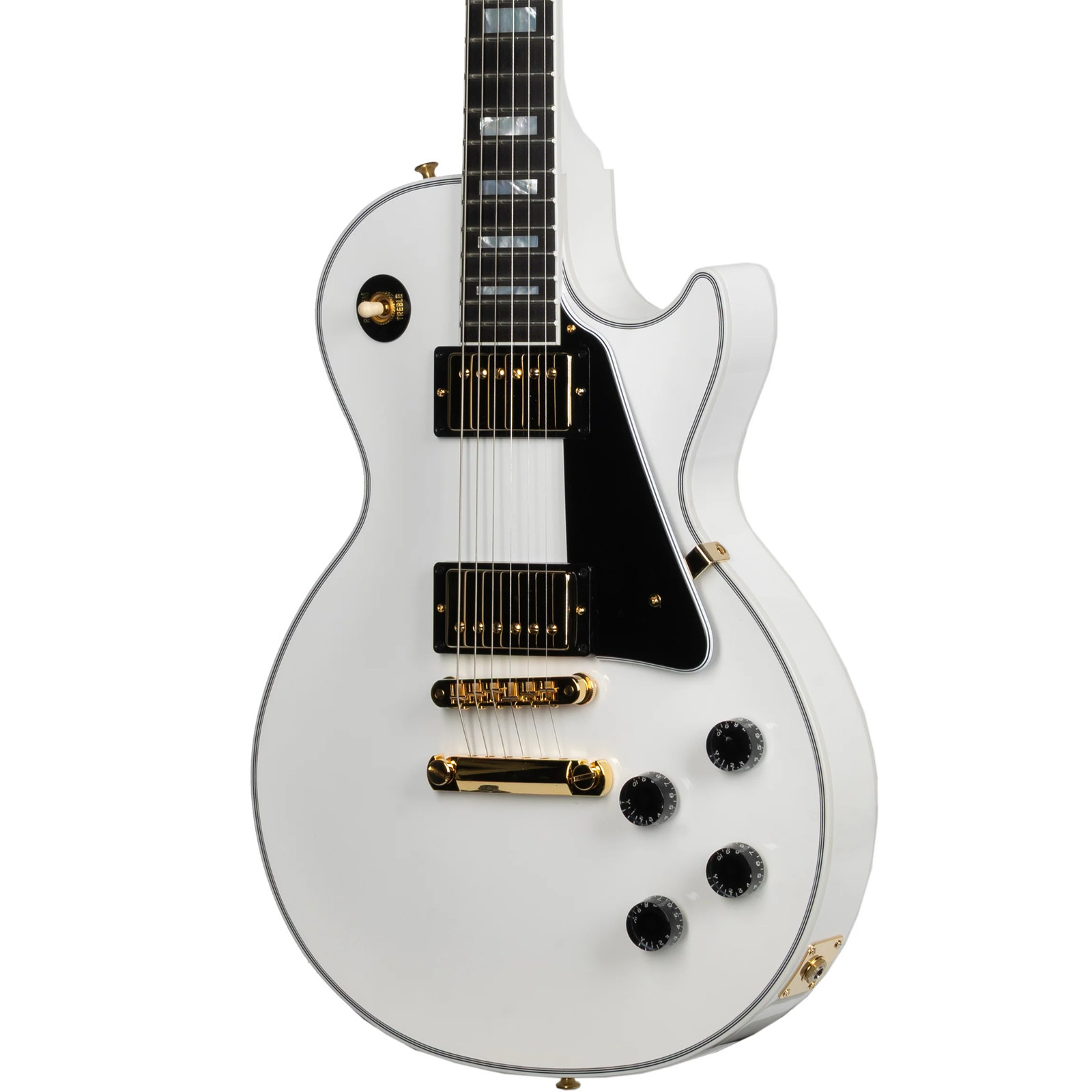 Gibson Les Paul Custom Electric Guitar w/ Ebony Fingerboard – Alpine White