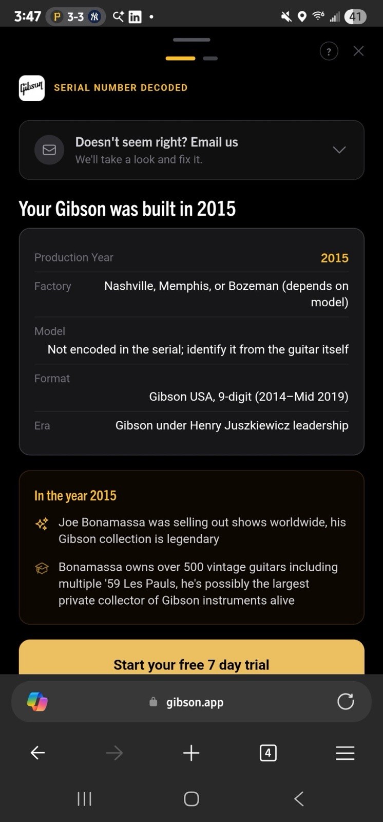 Gibson Les Paul 100th Anniversary Electric Guitar