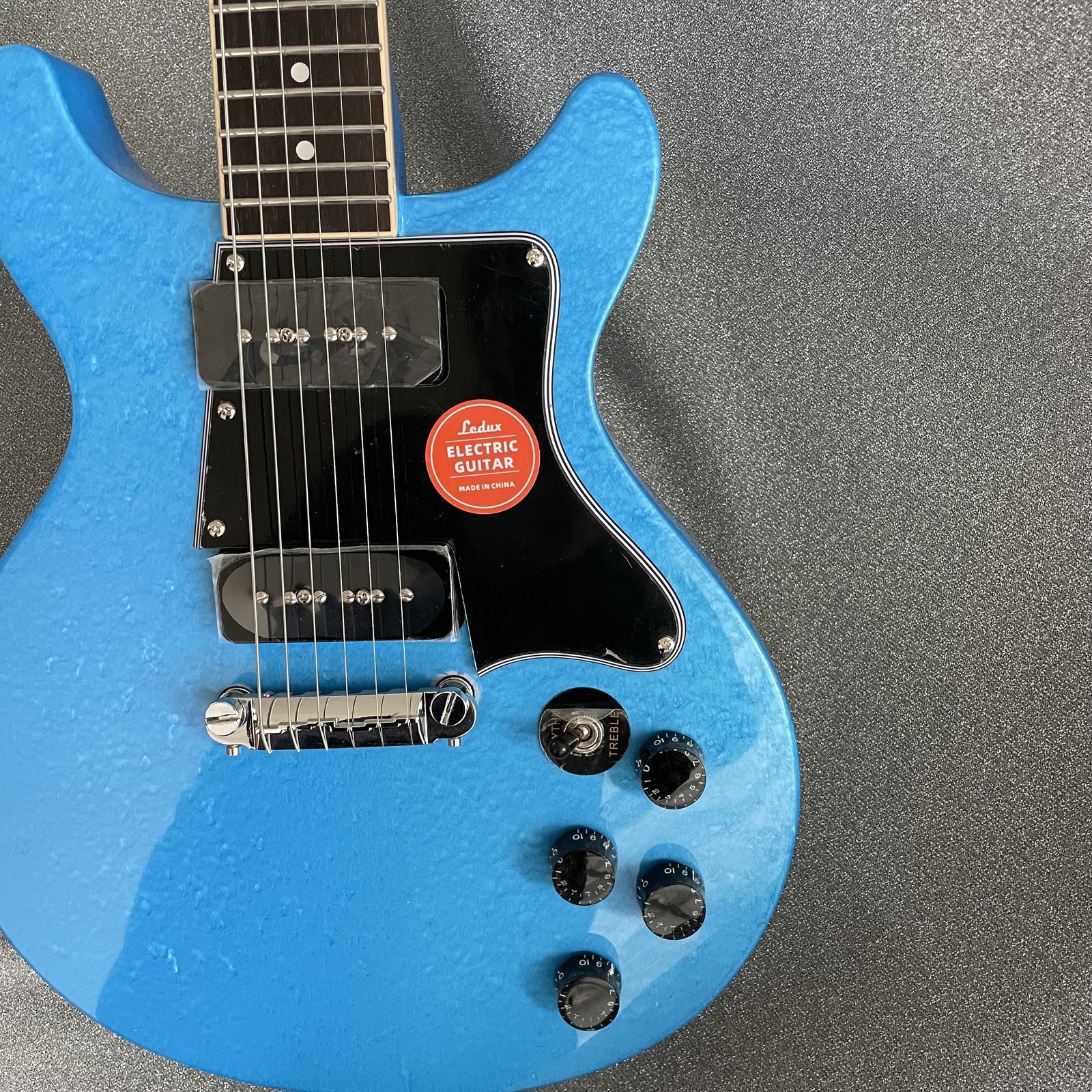 Blue SG Electric Guitar Mother Of Pearl Paint Mahogany Body&Neck Free Ship