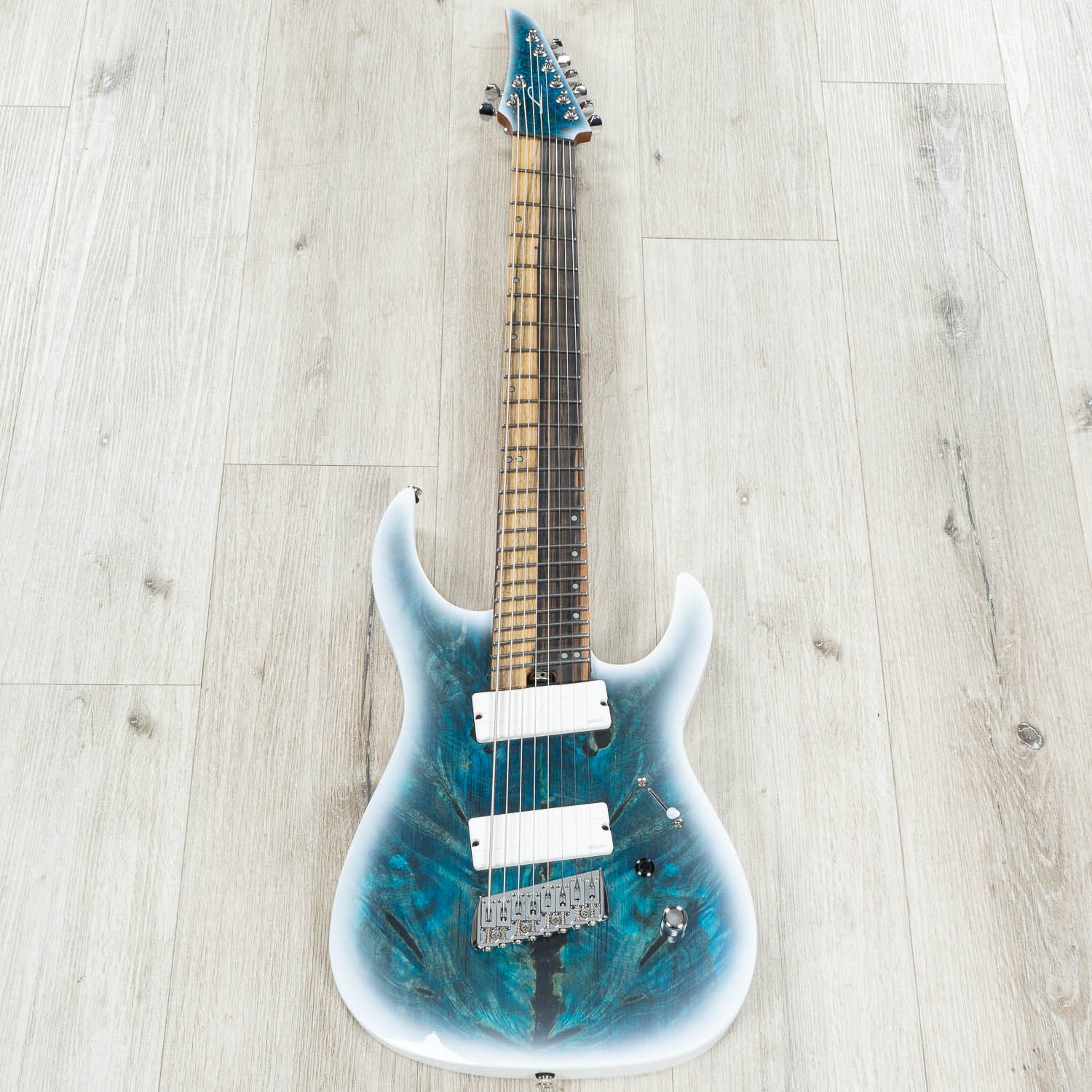 Legator N8FOD Ninja Overdrive Multi-Scale 8-String Guitar, Arctic Blue