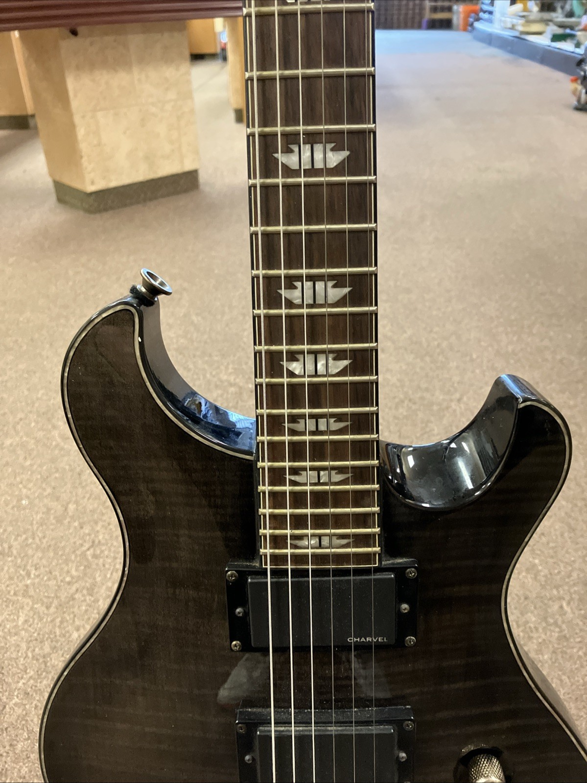 Charvel Desolation DC-2 ST Electric Guitar – Transparent Black NICE