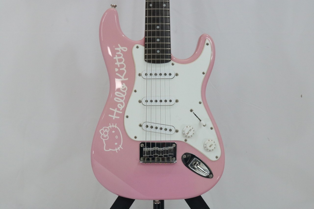 Squier by Fender Hello Kitty Mini Strat Electric Guitar w/ Original Soft Case