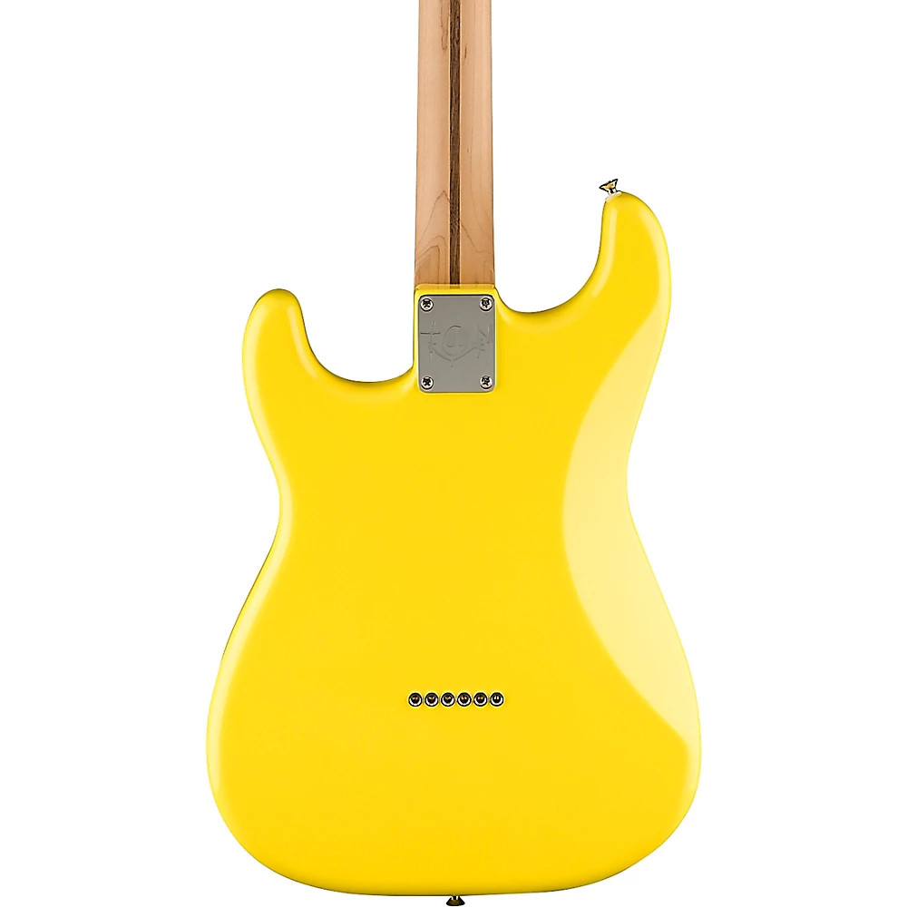 Fender Tom DeLonge Stratocaster Guitar wInvader Pickup Yellow 197881343323 RF