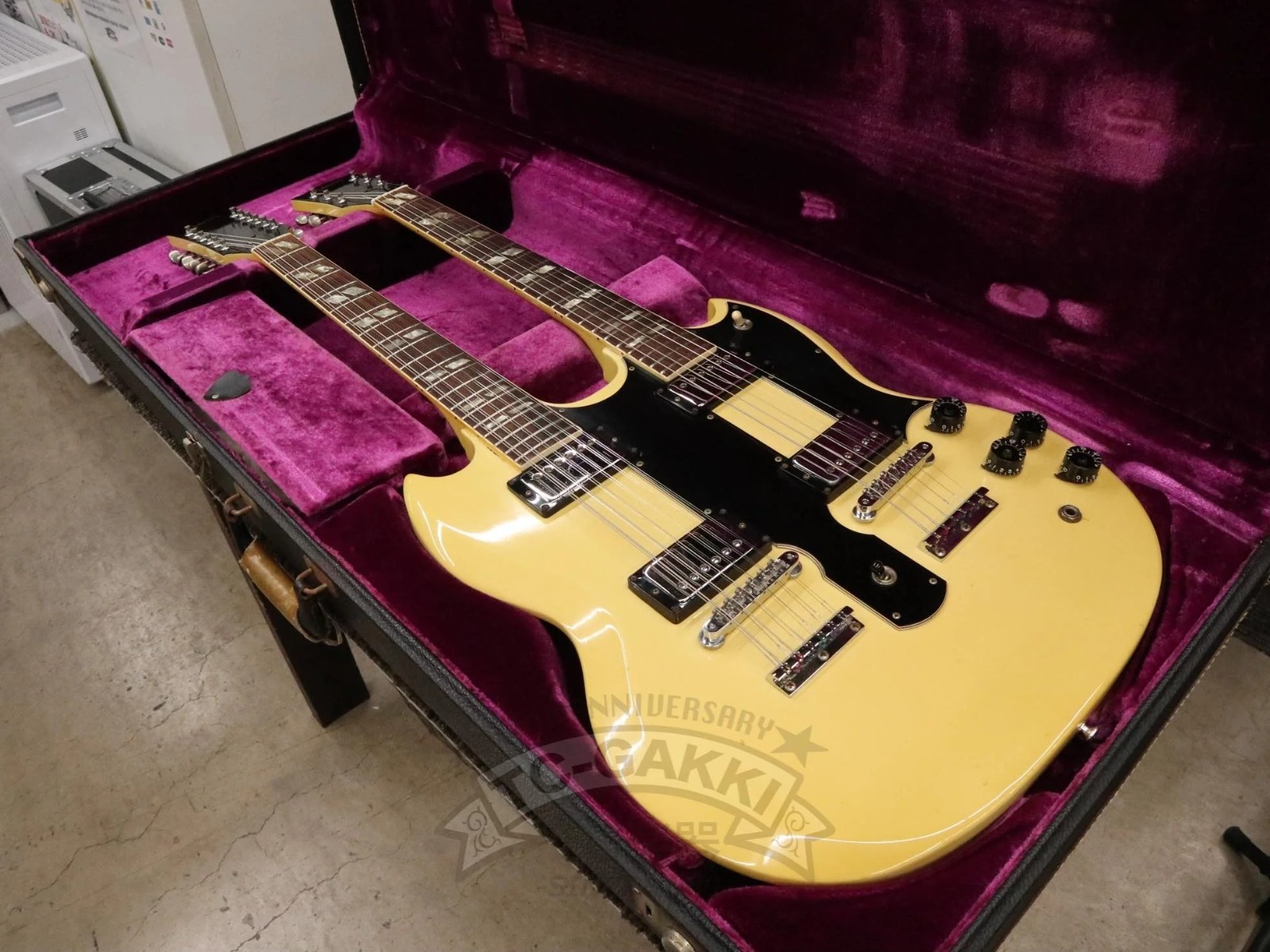 Gibson USA 1974-1975 EDS-1275 Double Neck White Authentic Vintage w/Hard case