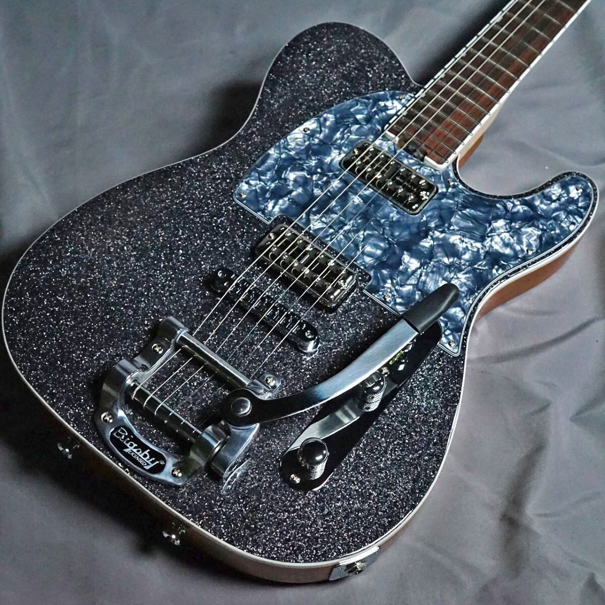 SCHECTER L-PT-AL-BB/BKSP/R Black Sparkle Telecaster Type Electric Guitar