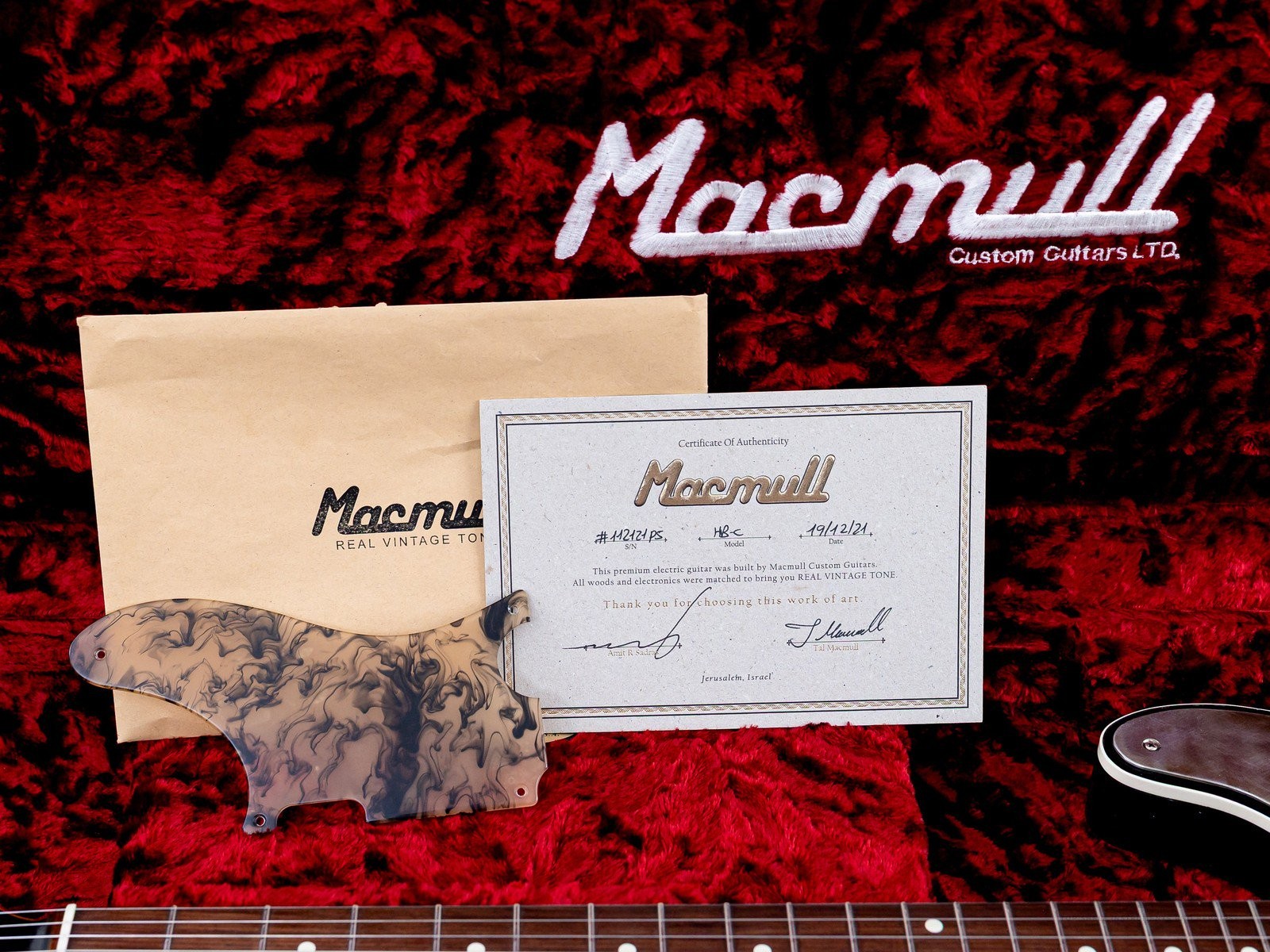 2021 Macmull Heartbreaker Custom P-90 HB-C T-Style Black Relic w/ Bigsby