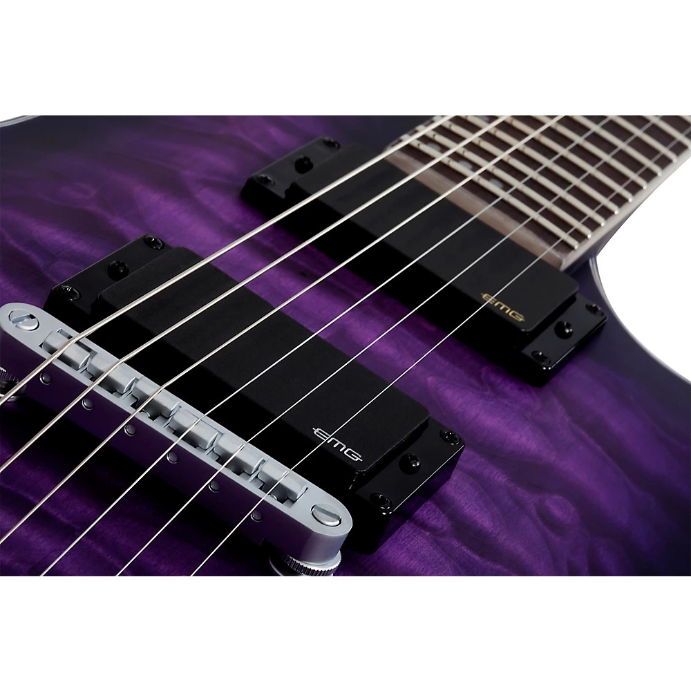 Schecter Guitar Research C1 Platinum Electric Guitar Satin Purple Burst