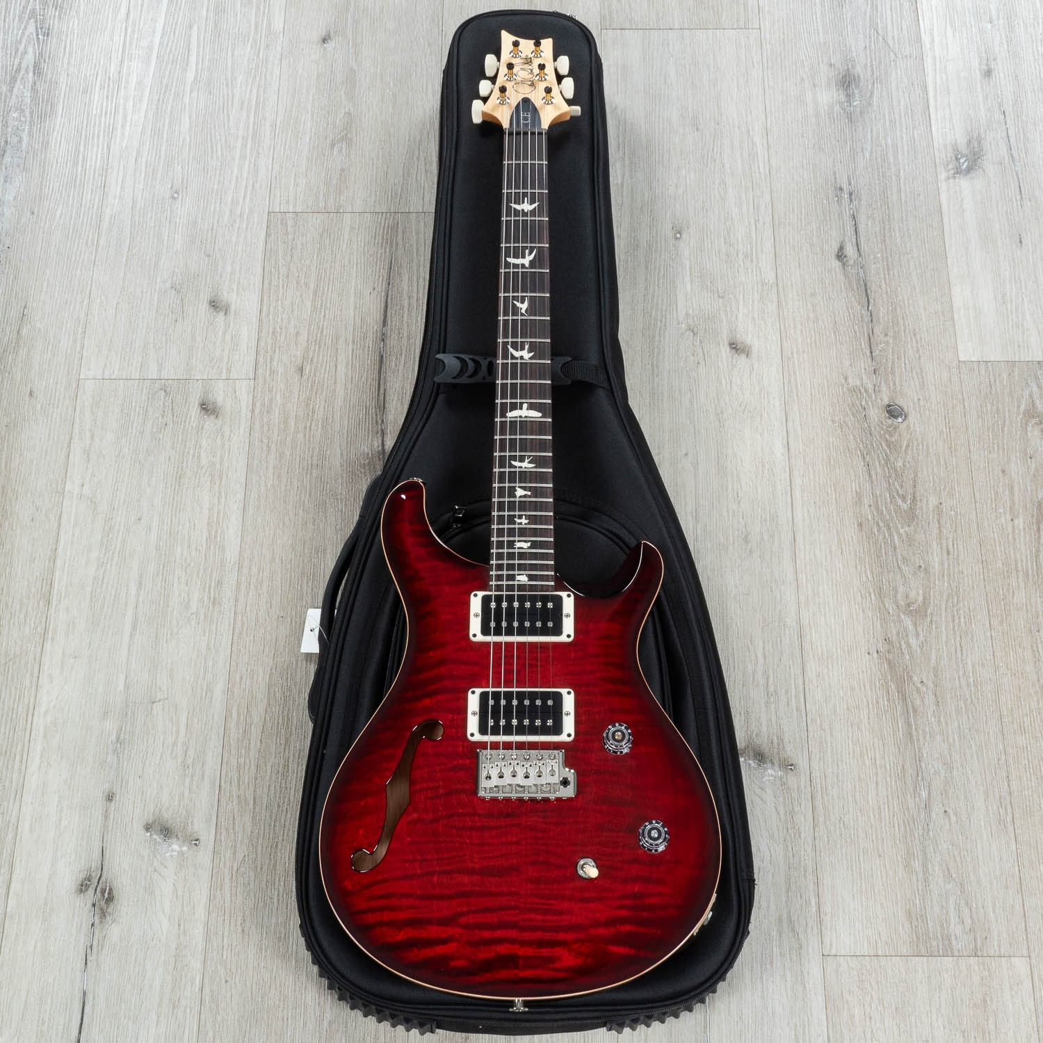 PRS Paul Reed Smith CE 24 Semi-Hollow Guitar, USA 85/15 Pickups, Fire Red Burst