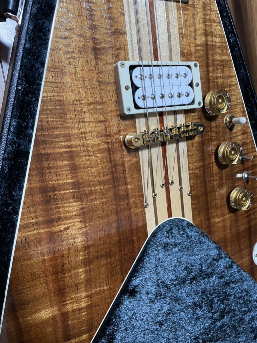Flame Core Top Esp Custom Made Flying V Jacaranda Fingerboard