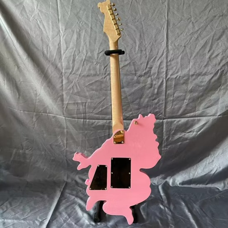 🎀🎸 Custom Pink Anime Girl Electric Guitar – Rare Statement Piece 🎸🎀