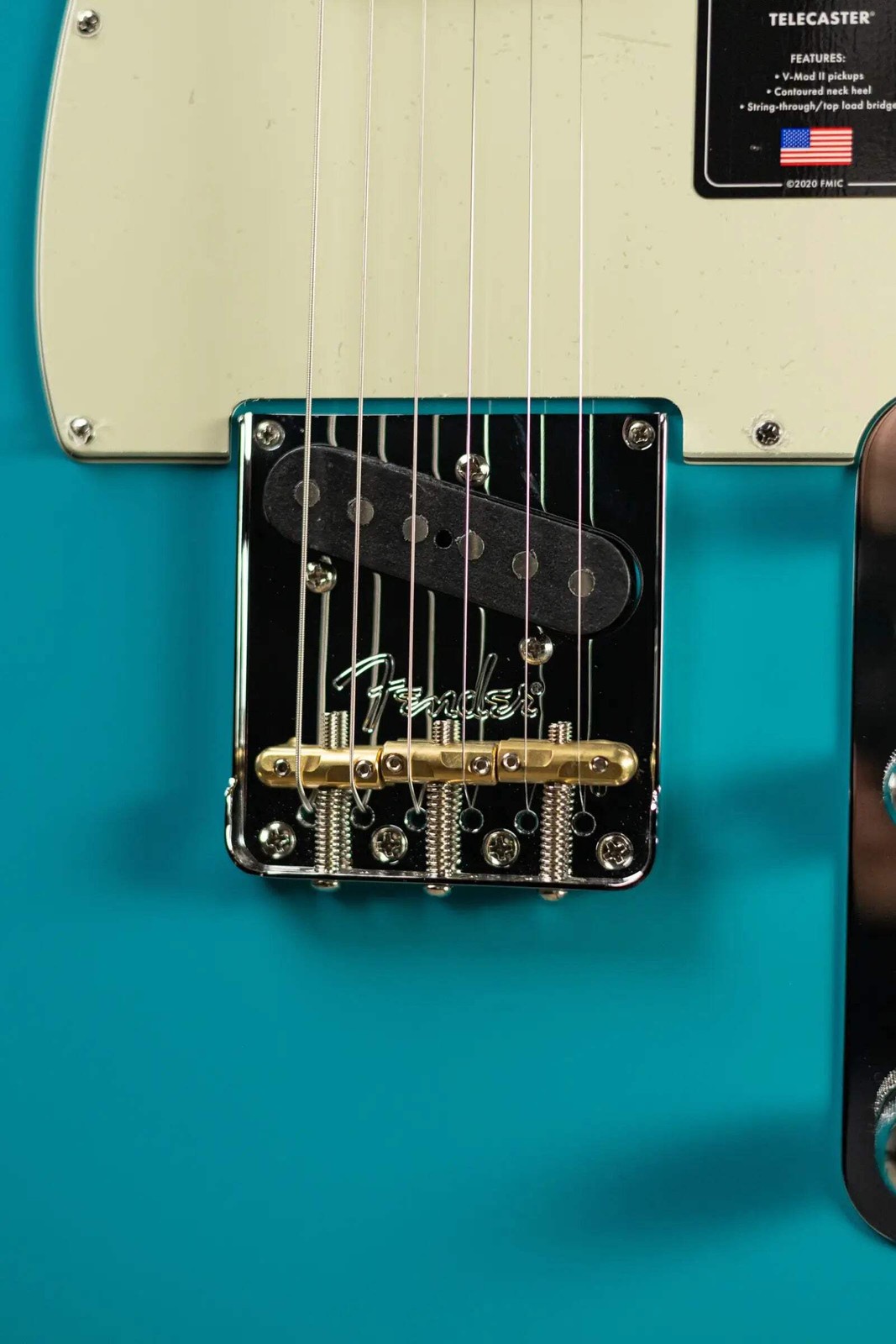 Fender American Professional II Telecaster Electric Guitar – Miami Blue with Har