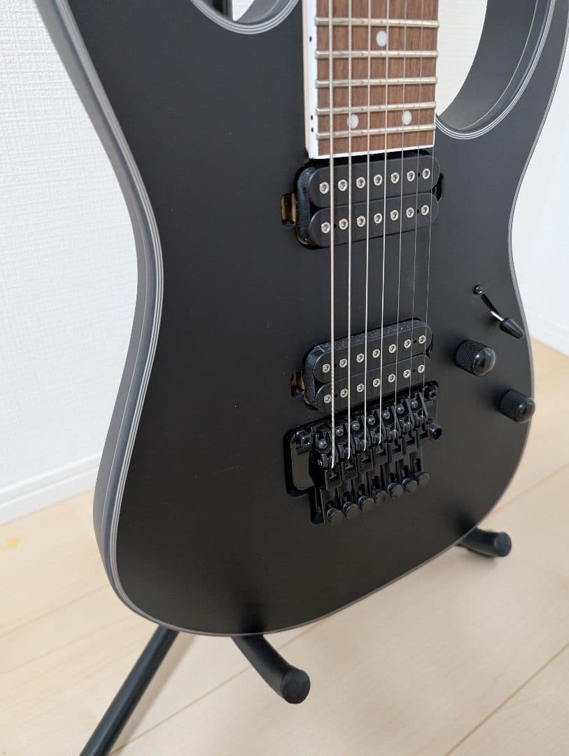 Electric Guitar Ibanez RG7420EX-BKF 7-String Black Matte Made in Indonesia