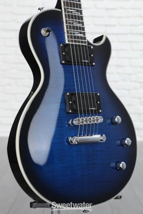 Schecter Solo-II Supreme Electric Guitar – See Thru Blue Burst