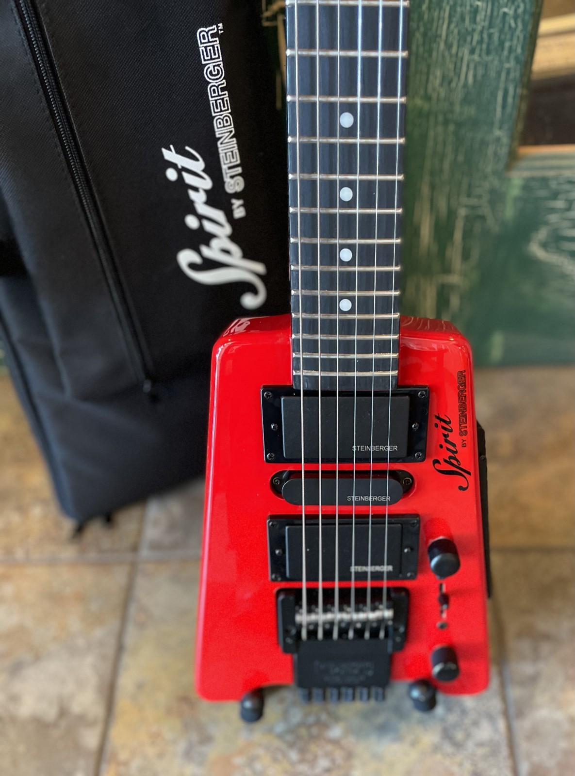Steinberger Spirit GT-Pro HSH Electric Guitar in Hot Rod Red w/ Steinberger Bag