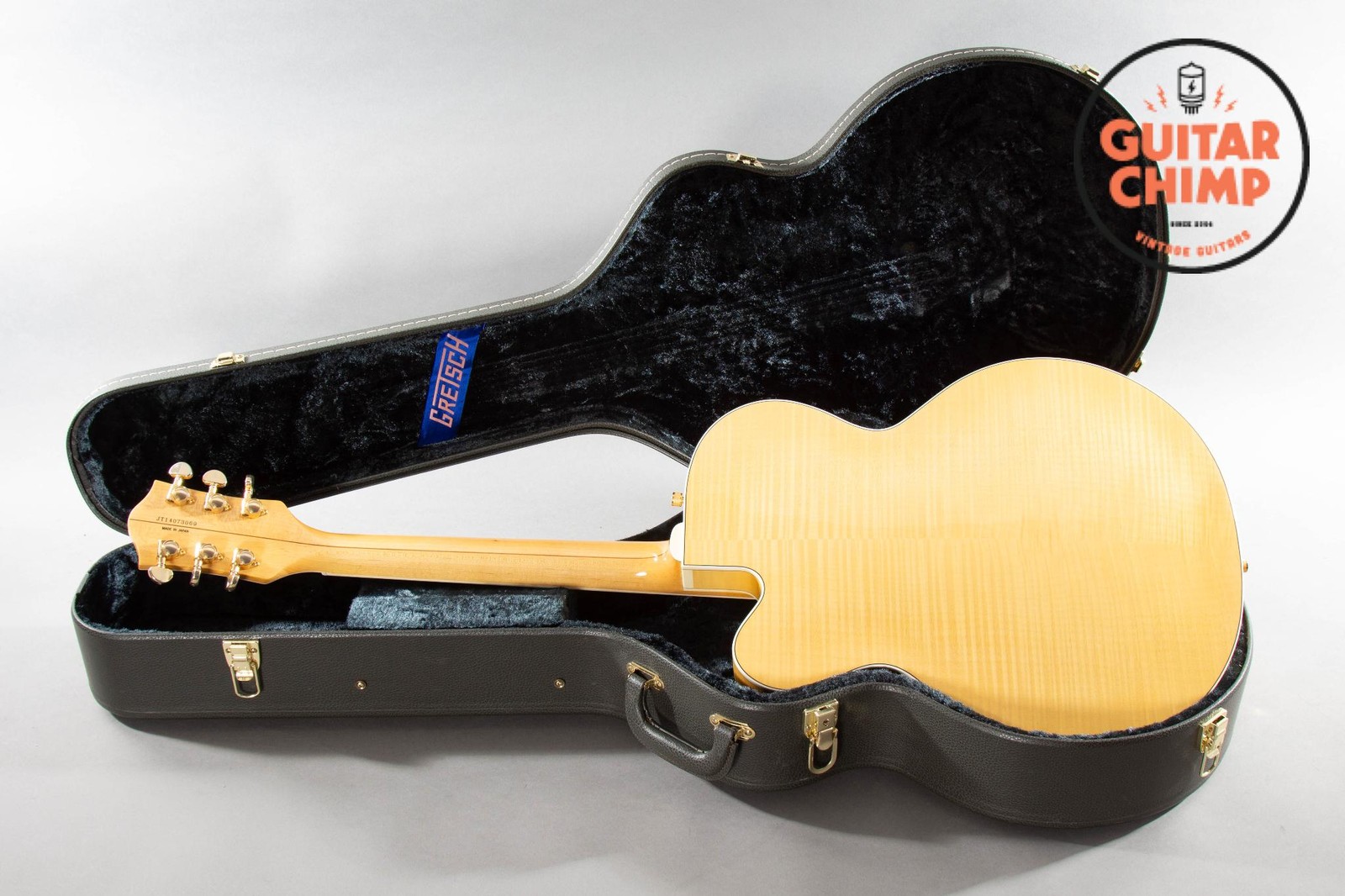 2014 Gretsch G6120AM Chet Atkins Hollow Body Amber Flame Filter’Tron Bigsby OHSC