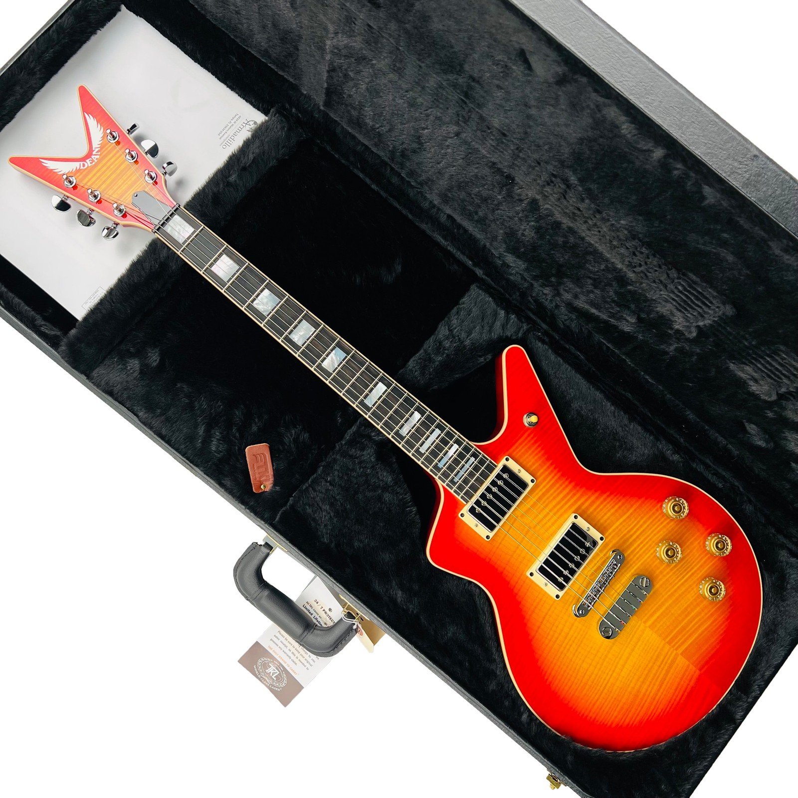 Dean USA Custom Shop Cadillac Flame Top – Trans Cherry Sunburst