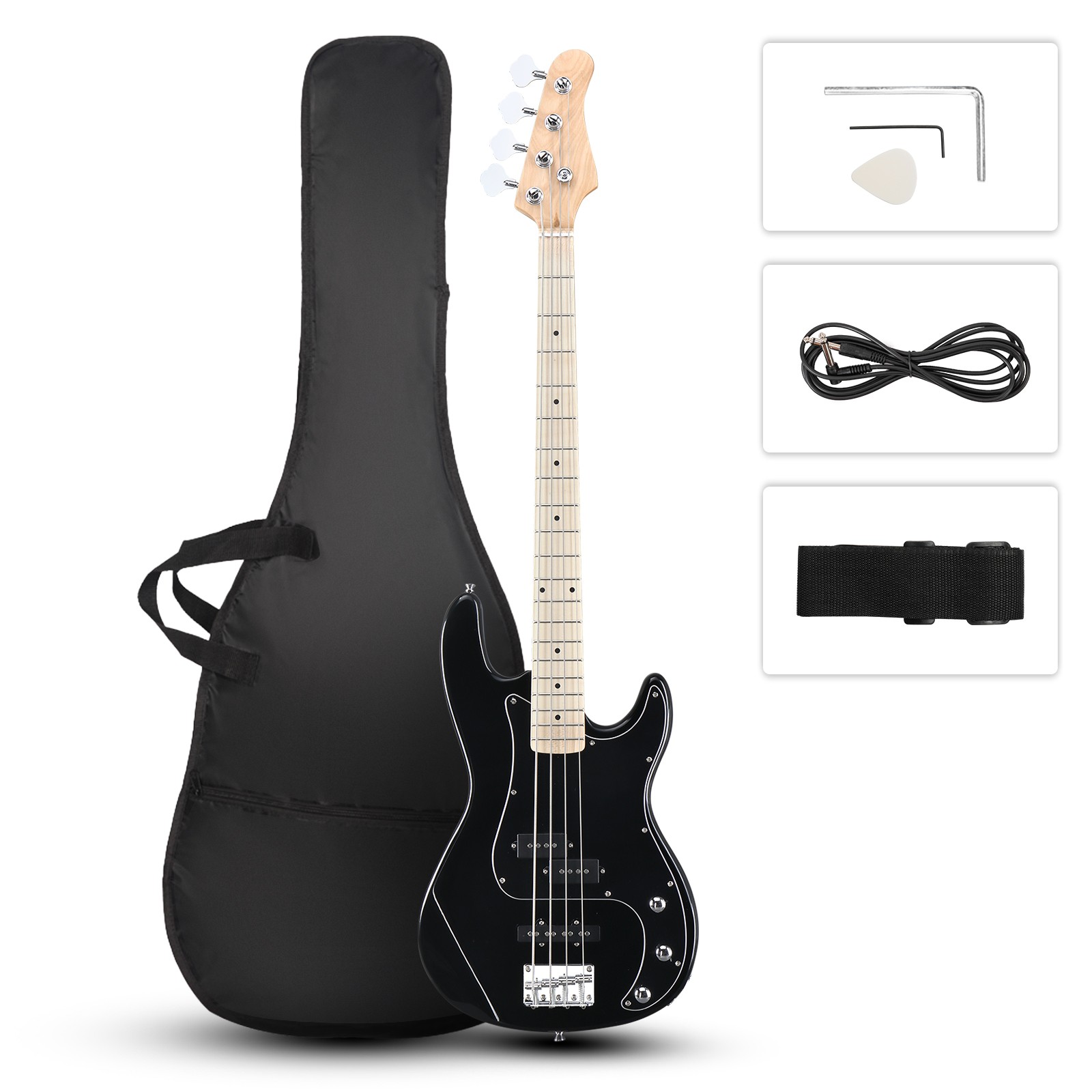 Ktaxon Full-Size KP 4 String Standard 46in Electric Bass Guitar Kit for Beginner