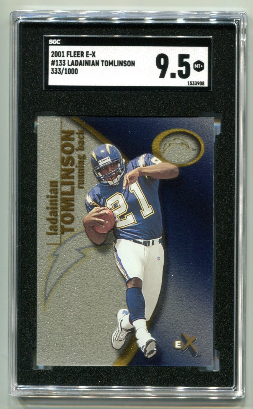 2001 Fleer E-X Ladainian Tomlinson RC 333/1000 SGC 9.5 MINT+ HOF