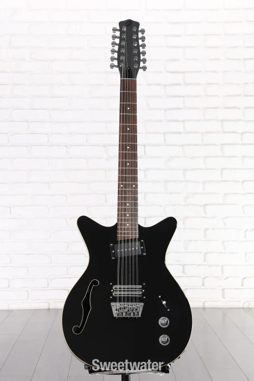 Danelectro Fifty Niner 12-string Semi-hollowbody Electric Guitar – Black Top