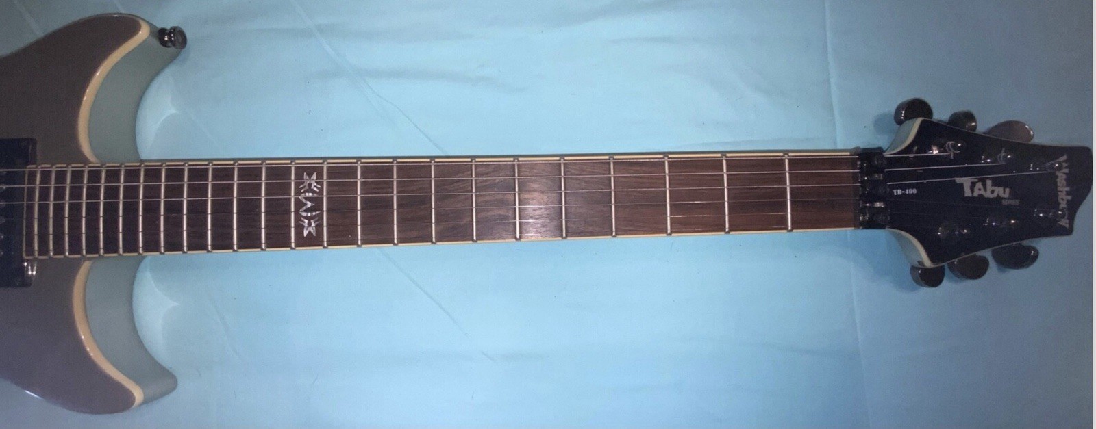 ⚠️ 1 DAY SALE! 2002 Washburn Tabu TB-400 In Pewter! Head Hunter PUs! Rare Model!