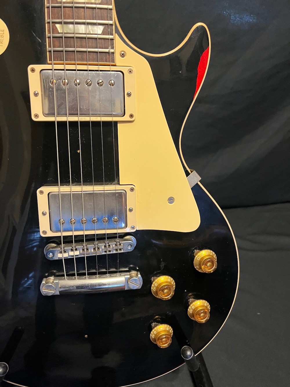 2017 Gibson Custom Shop Les Paul Standard Painted Over Aged Ebony Cherry/Sunburs