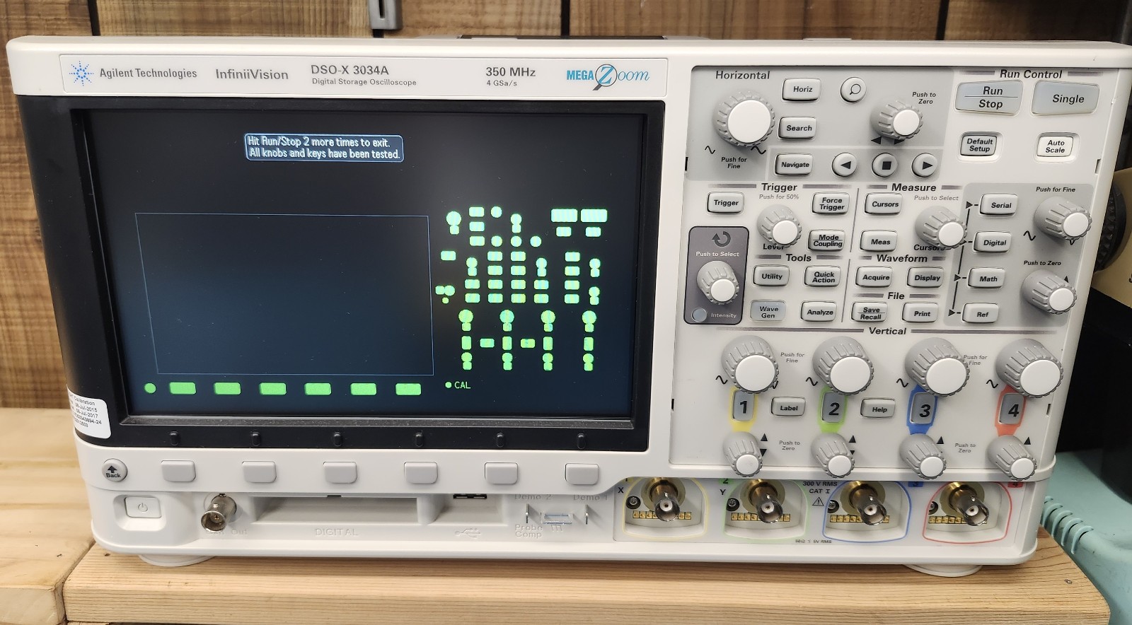 Agilent Keysight DSO X 3054A 500MHz 4 Channel Oscilloscope Tested Pass Self Cal