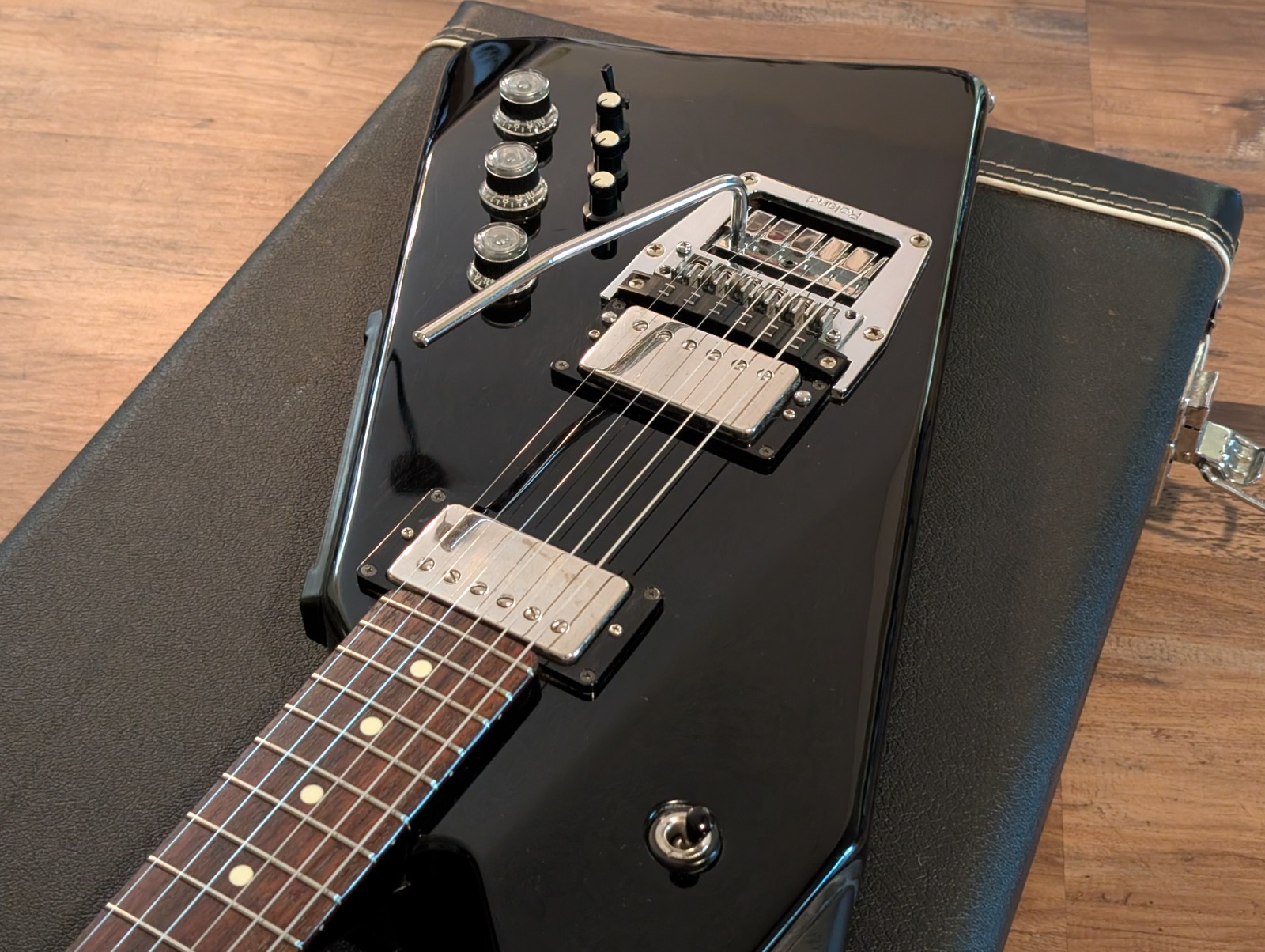 1984 Roland G-707 Electric Guitar Synth Controller Black & Very Clean W/OHSC No