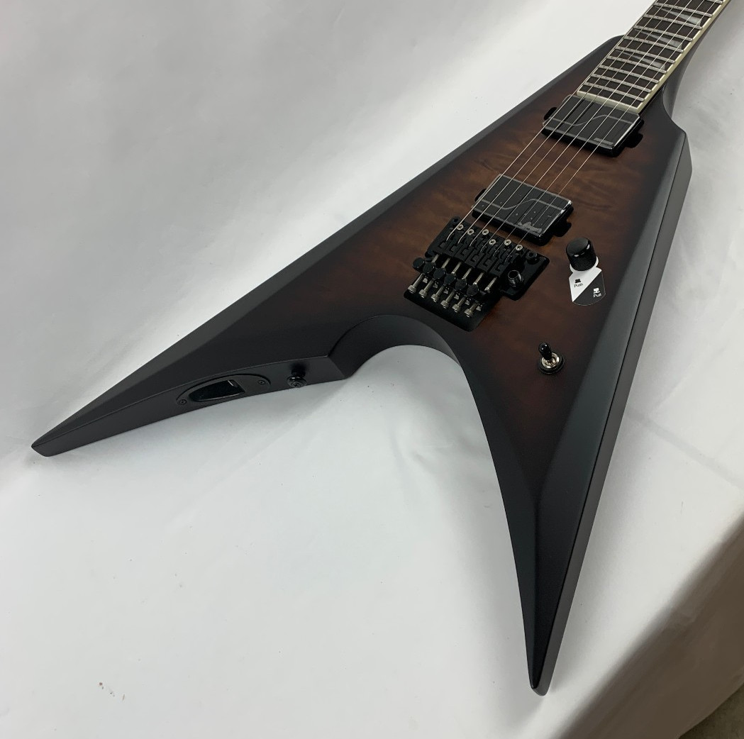 ESP LTD Arrow-1000 Guitar Quilted Maple Dark Brown Sunburst Satin B-STOCK