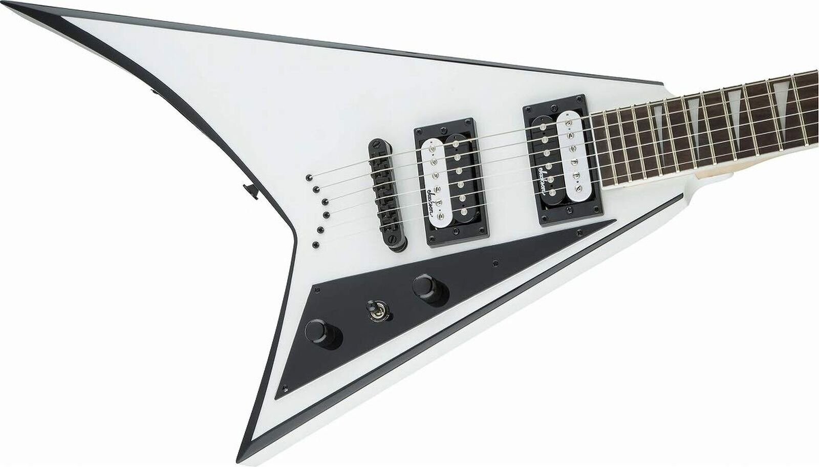 Jackson JS Series Rhoads JS32T – White with Black Bevels