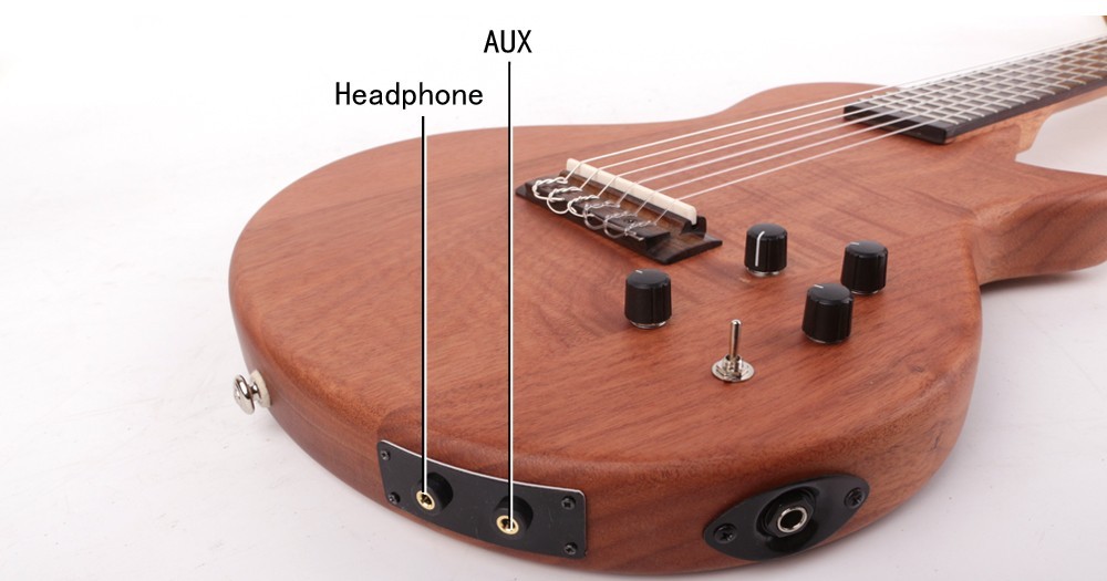 Electric Classical Guitar Silent Nylon String Reverb delay Mahogany Body
