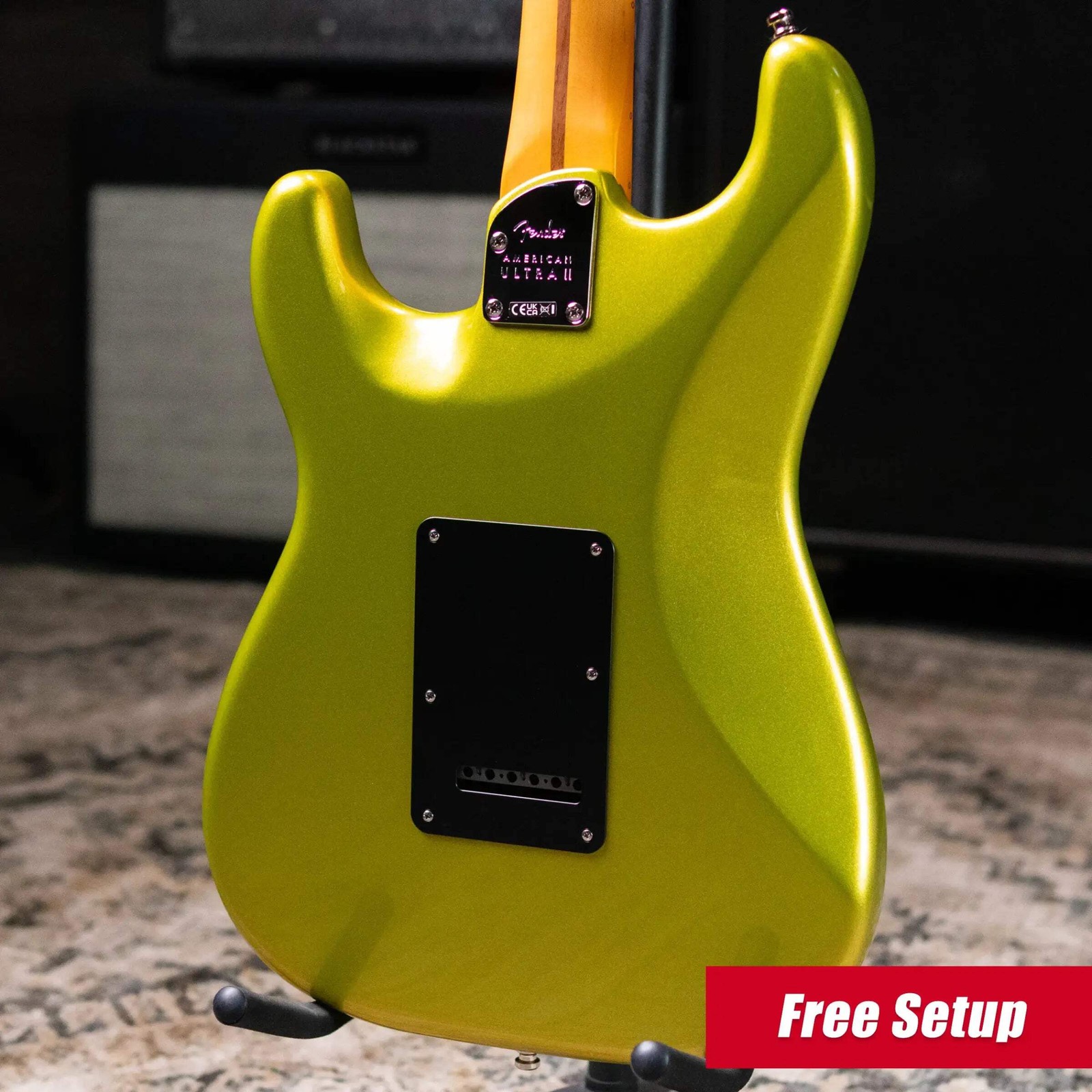Fender American Ultra II Stratocaster HSS Electric Guitar – Solar Flare with Har